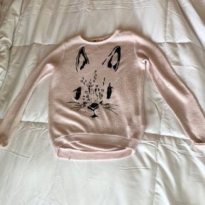 Dusty Pink Bunny Sweater